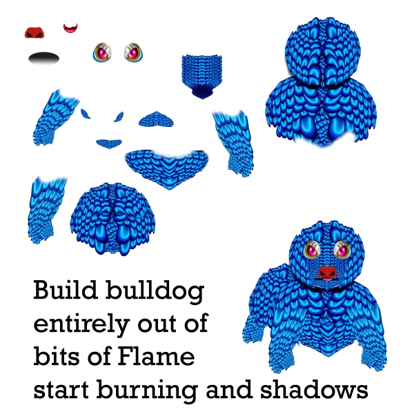 Creation of Mr Blue Muscle: Step 9